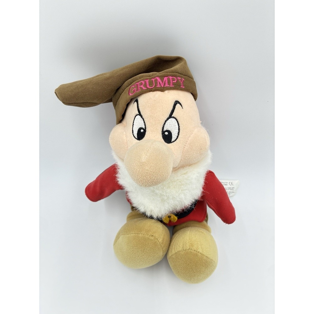 Disney Store Original Grumpy Plush Doll Snow White and the Seven Dwarfs 12"